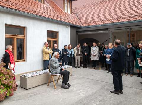 Utrinki z odprtja razstave Nulla dies sine linea. Profesor Plečnik in njegova šola v Ljubljani oktobra 2022