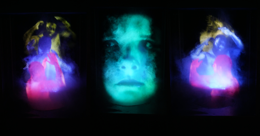 Vodstvo po razstavi "Tony Oursler: Experimentum crucis"