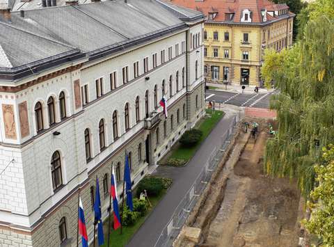 Arheološka izkopavanja na Erjavčevi cesti, oktober 2018