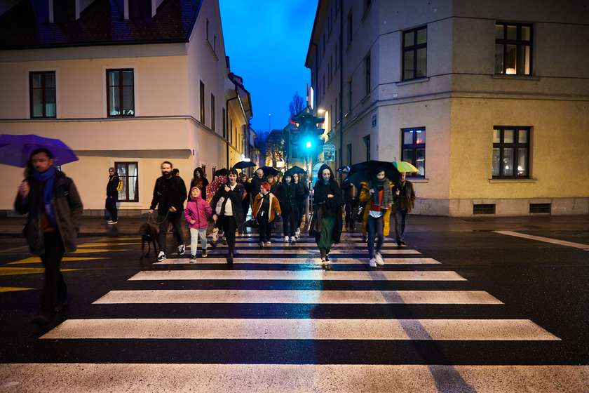 Skupnostna umetniško-plakatna akcija na stebrih TAM-TAM, Ljubljana, 2023