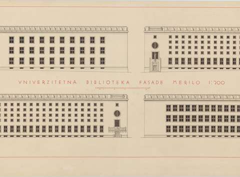 Saša Dev, Univerzitetna biblioteka, fasade, 1927