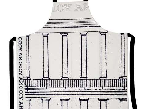 Apron "Colonnade" from the Breakfast with Plečnik souvenir collection