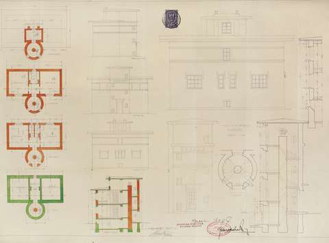 Plan for Plečnik's Villa Stadion in Ljubljana