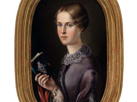 Henrika Langus (1836–1876), Josipina Turnograjska, okrog 1853, olje na lepenki, Mestni muzej Ljubljana