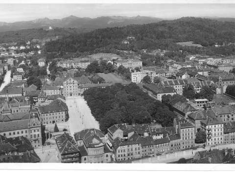 Park Zvezda s kostanjevimi drevoredi, po l. 1928