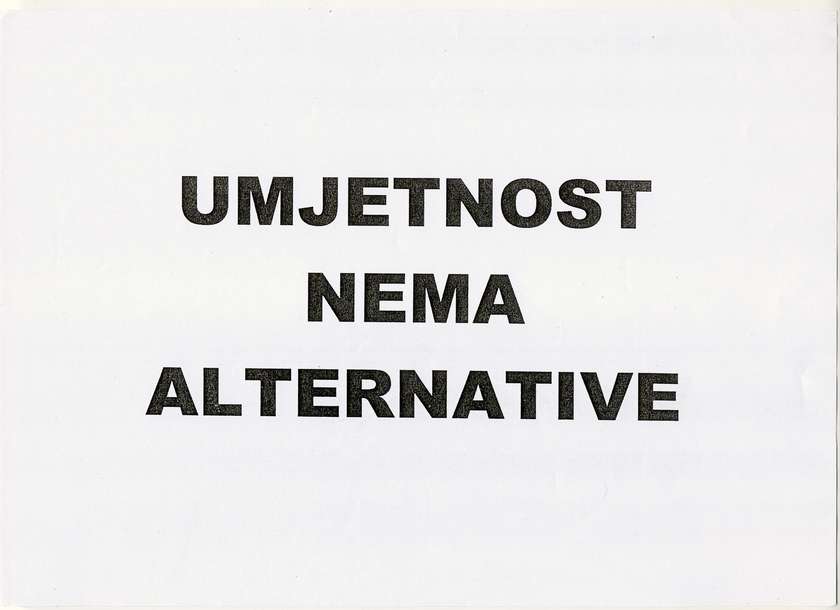 Vlado Martek, Umetnost nima alternative