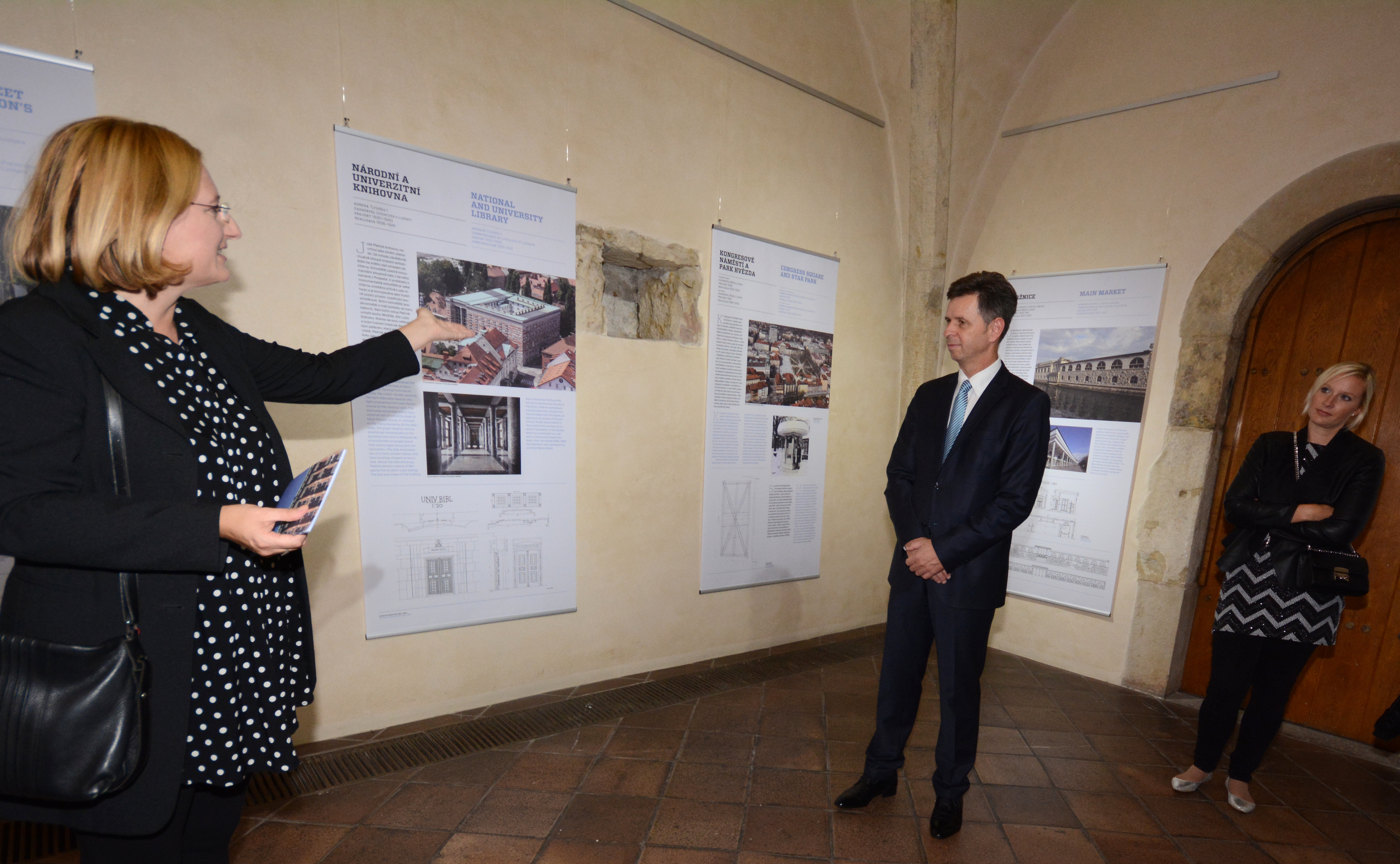 Odprtje razstave Plečnikova Ljubljana v praški mestni hiši