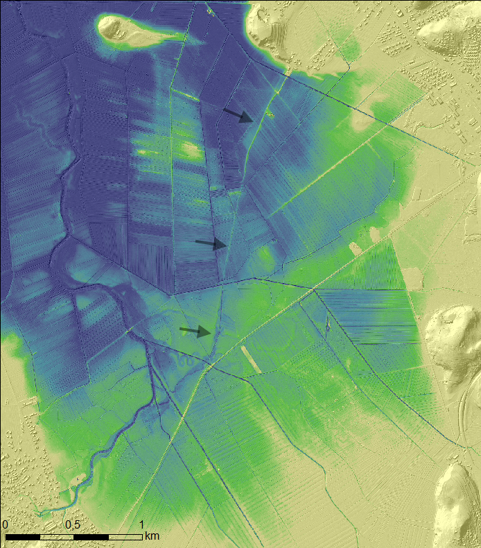 Rimska cesta čez Ljubljansko barje, odkrita na LIDAR posnetku